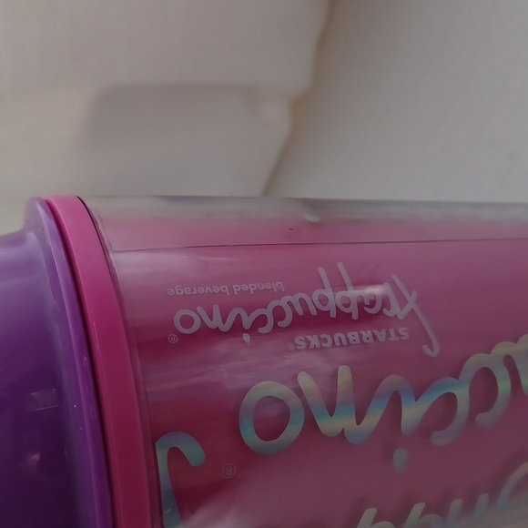 Starbucks 2014 Pink/Purple Frappuccino 16 Oz.Travel Tumbler w/Straw - Picture 2 of 10
